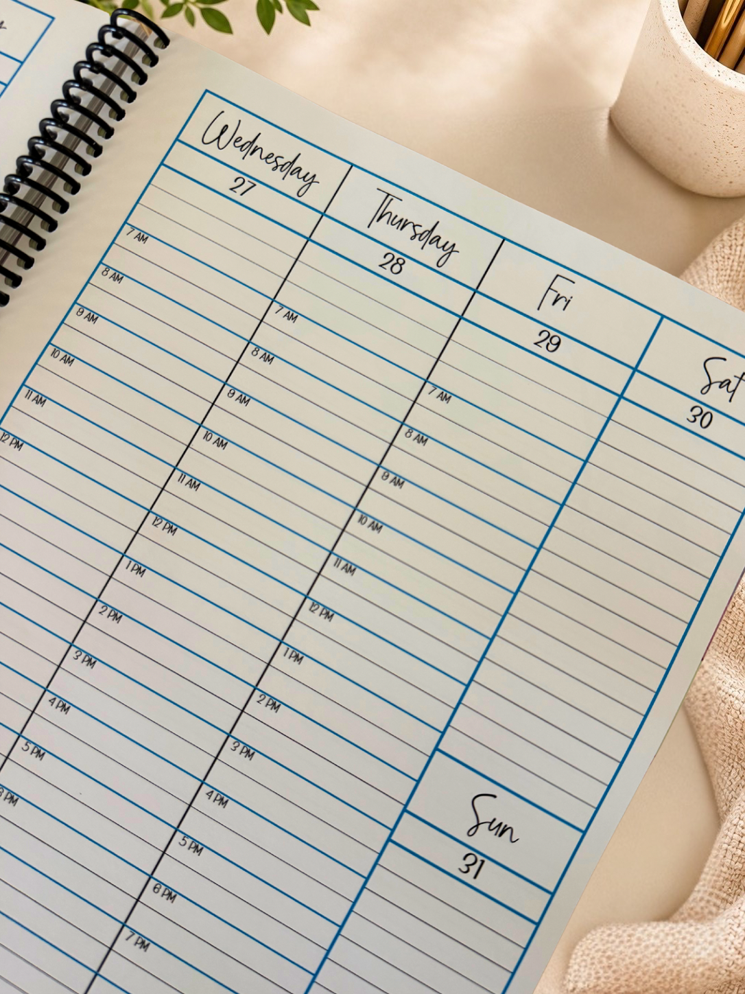 26-27 Flowered Planner