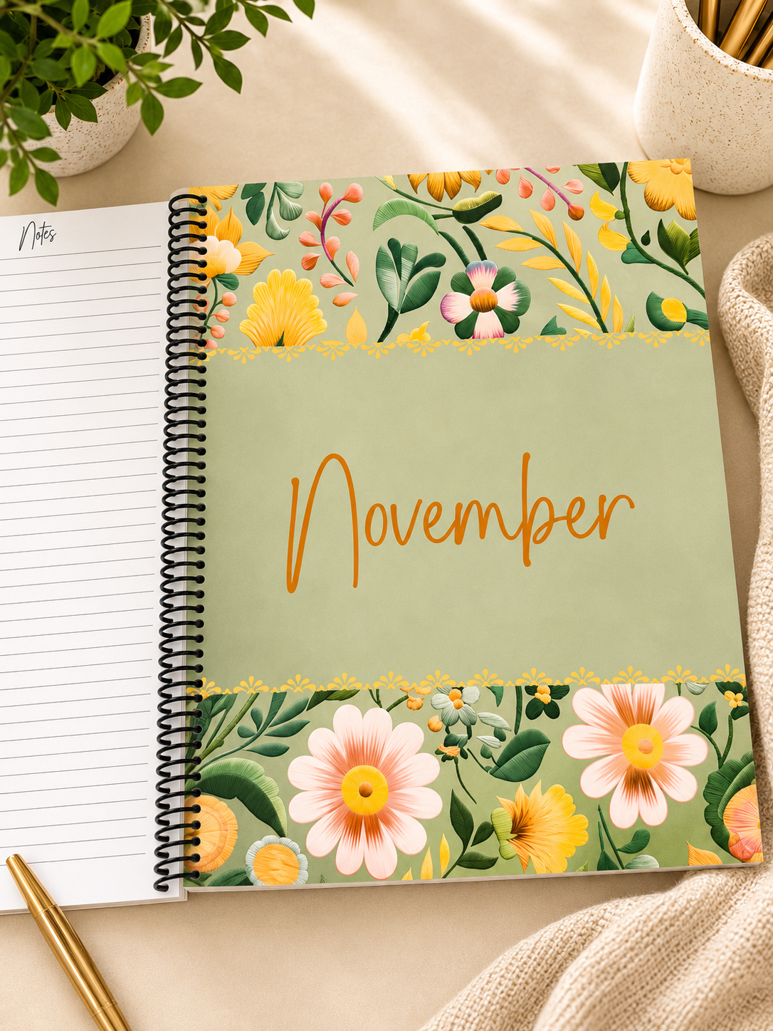 26-27 Flowered Planner
