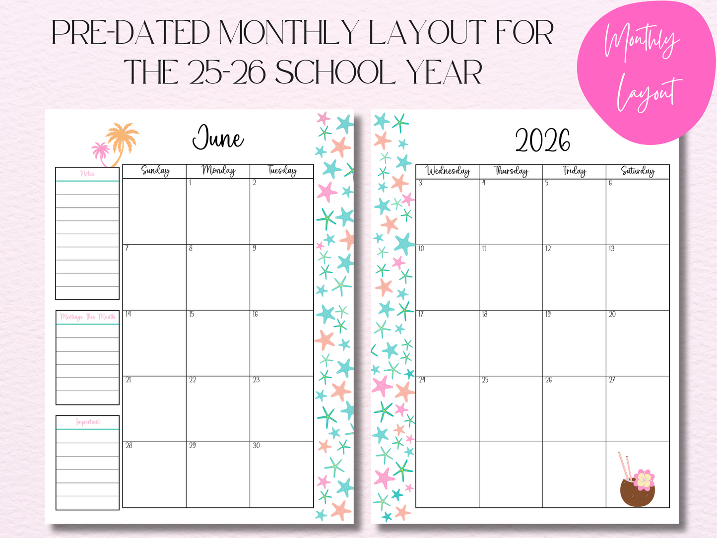 2025-2026 Hourly Teacher Planner (Imperfect)