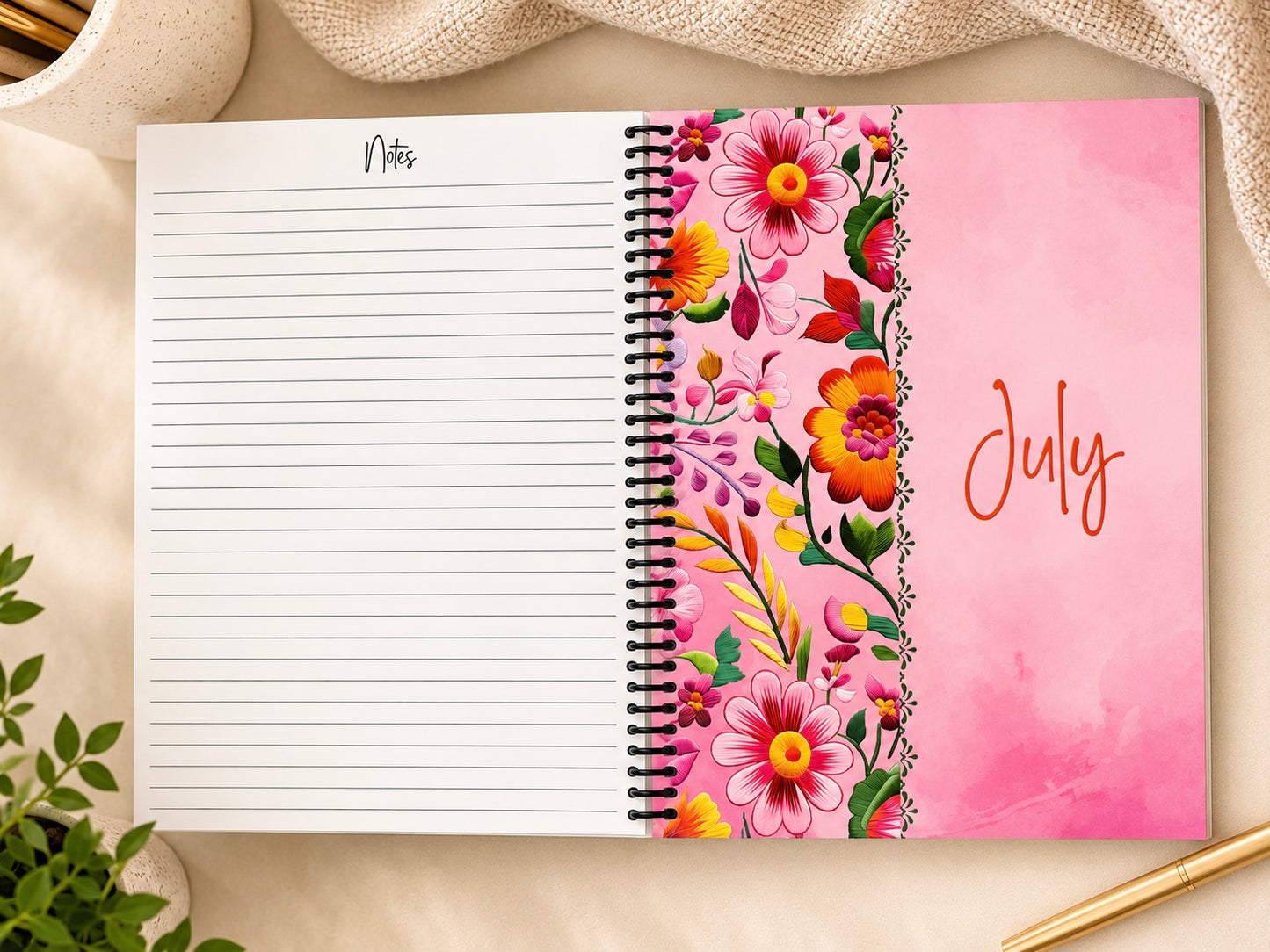 26-27 Flowered Planner