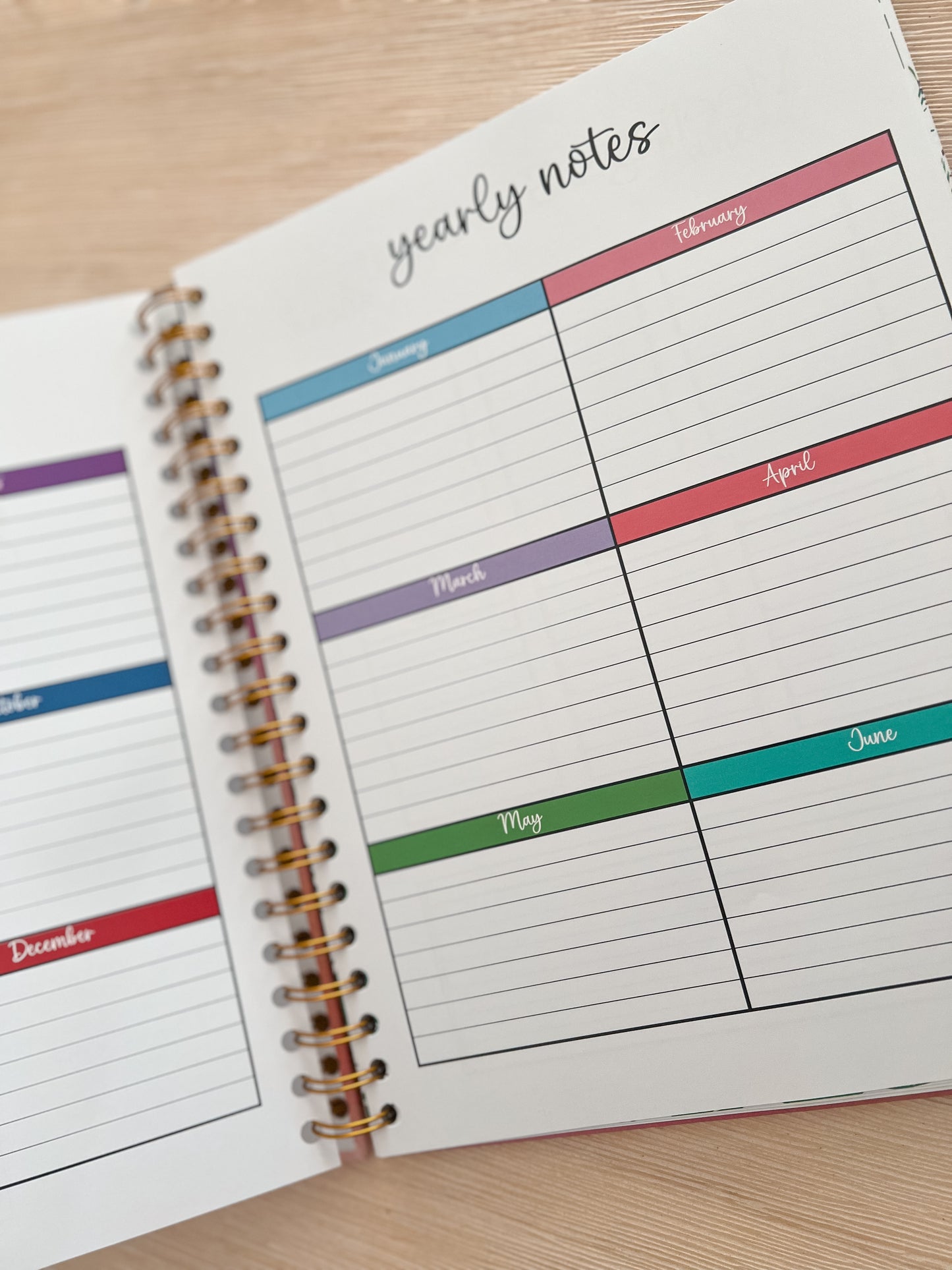 Undated Colorful Planner